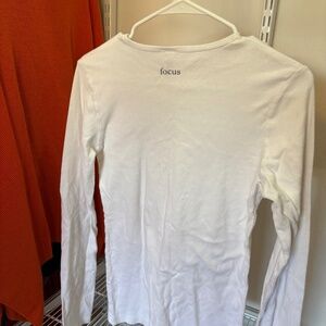 Sundance white focus long-sleeved white tee